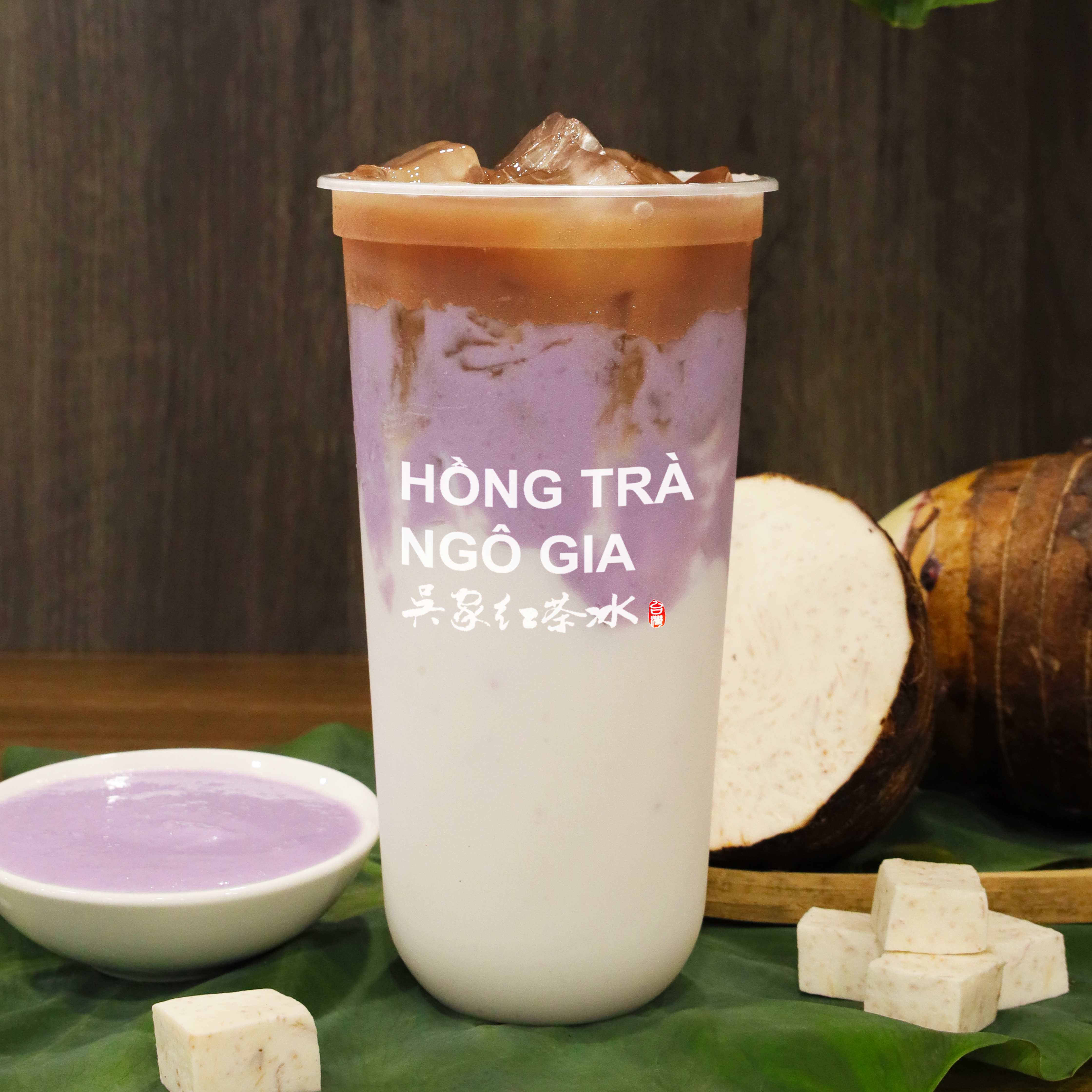 Trà Sữa Ô Long Khoai Môn Nghiền